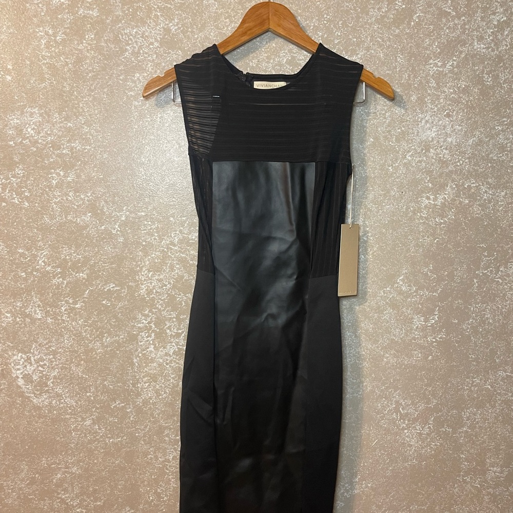 Cute black leather dress